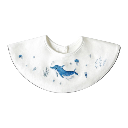 Ocean Dolphin Baby Bib styled product image