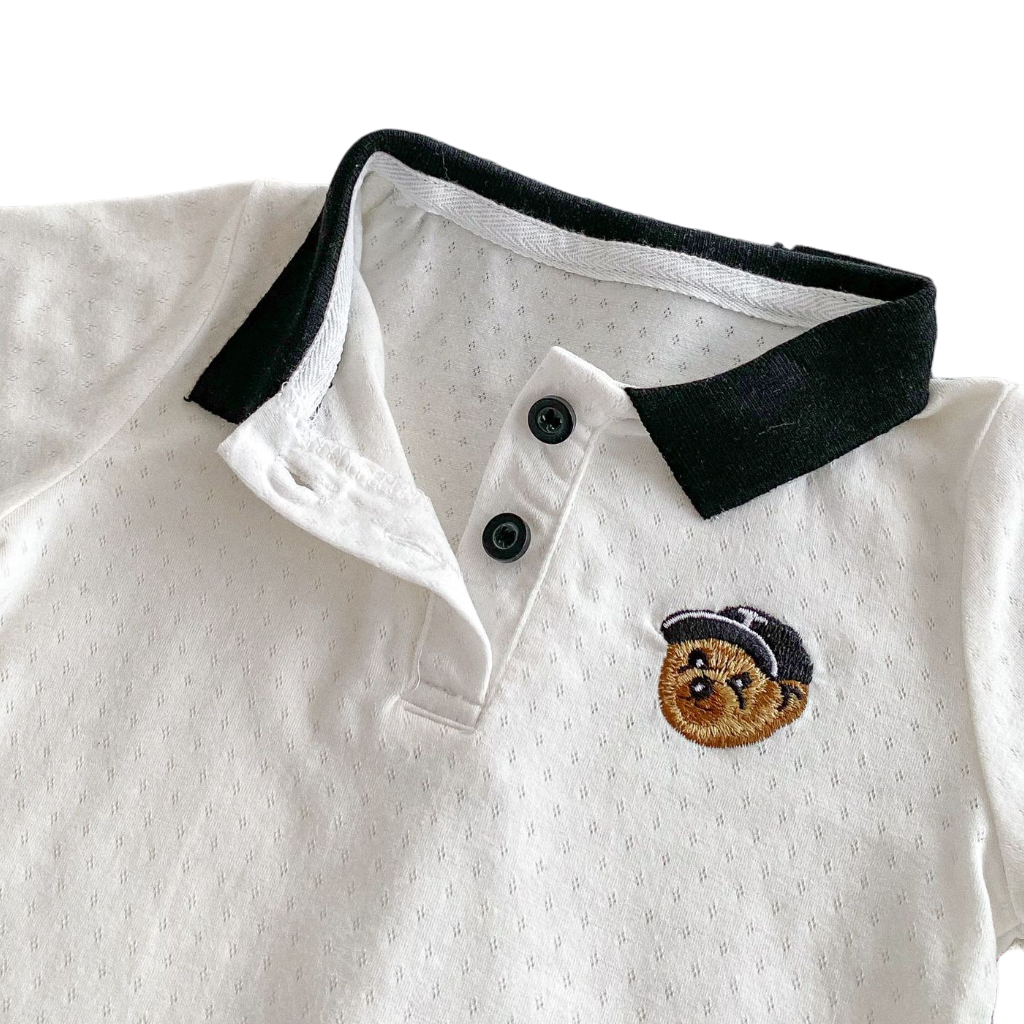 White Bear Polo Short-Sleeve Outfit