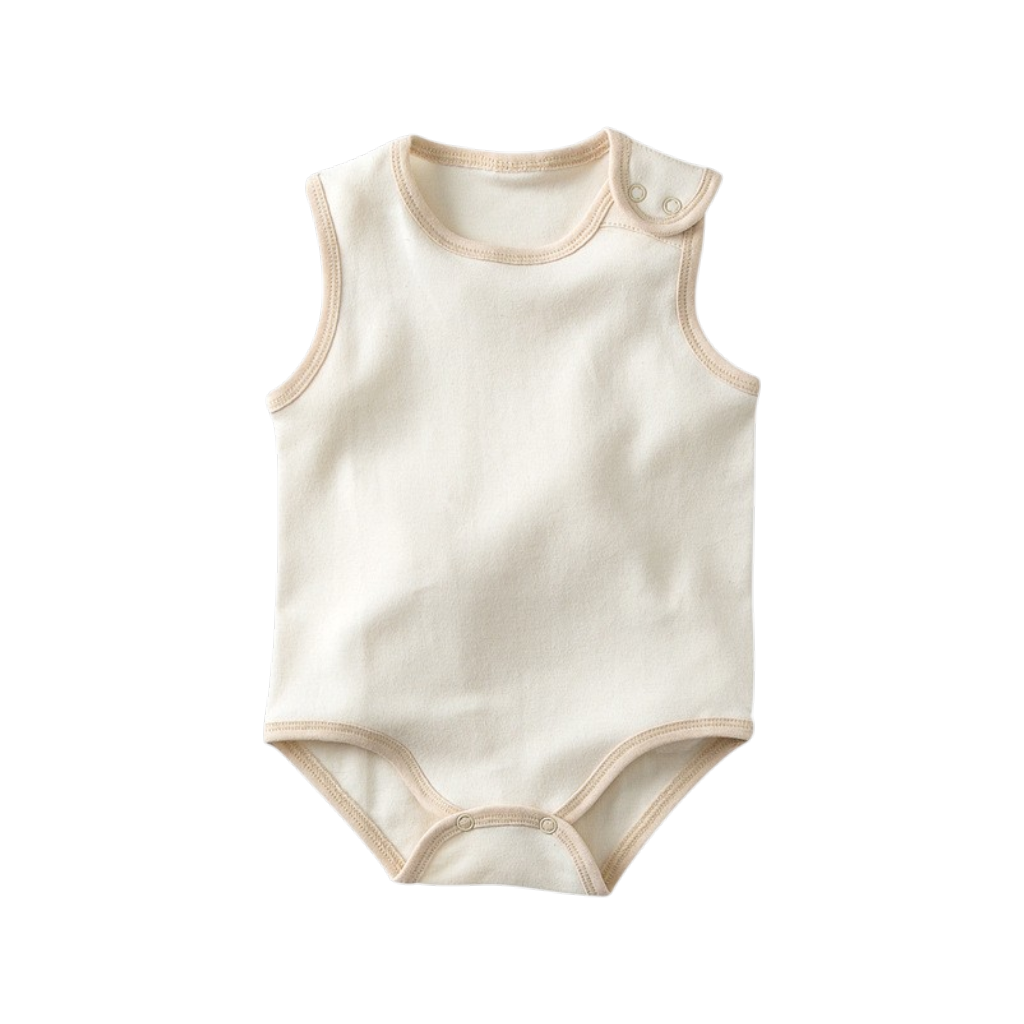 Simple Shoulder-Button Baby Bodysuit styled product image