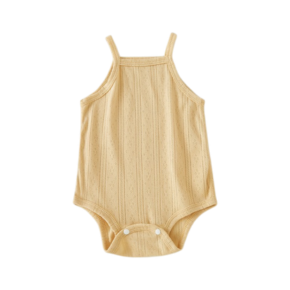 Yellow Sleeveless Baby Bodysuit styled product image