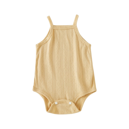 Yellow Sleeveless Baby Bodysuit styled product image