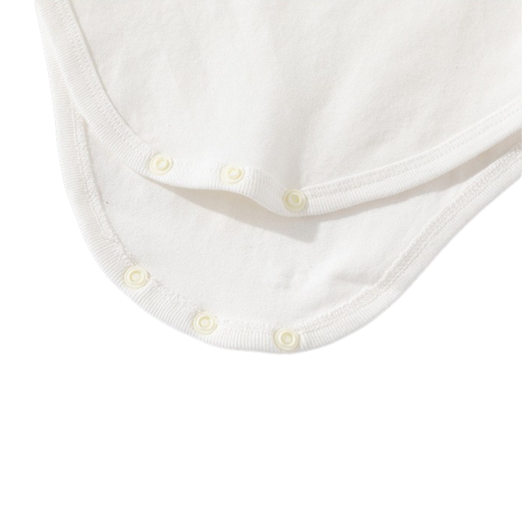 White Scallop-Collar Long-Sleeve Baby Bodysuit