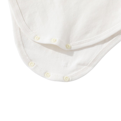 White Scallop-Collar Long-Sleeve Baby Bodysuit