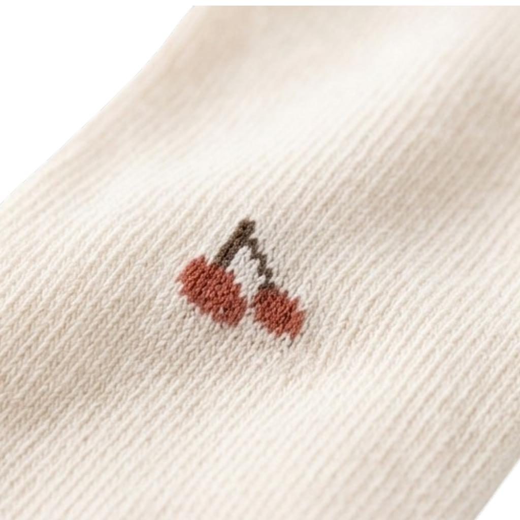 Ruffle Cherry Baby Socks styled product image, view 3