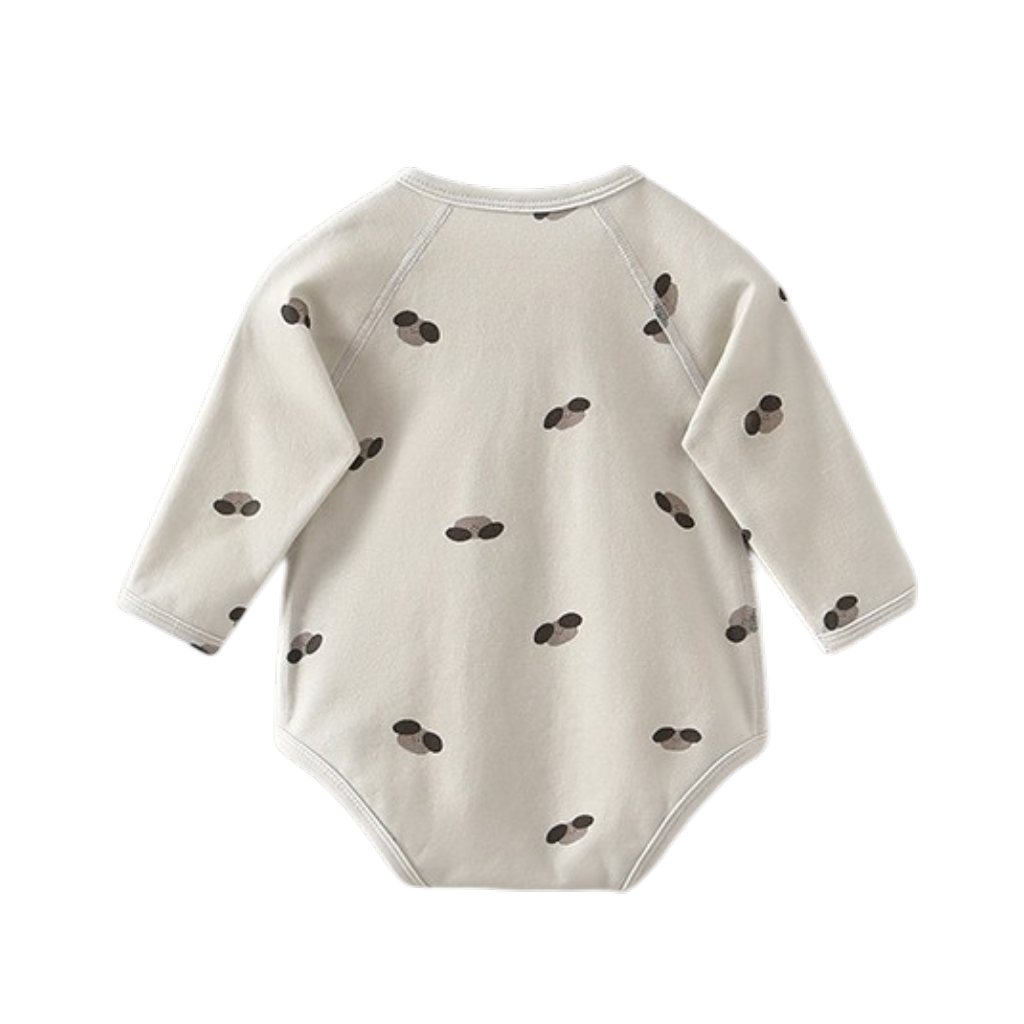 Warm Greige Long Sleeve Baby Bodysuit