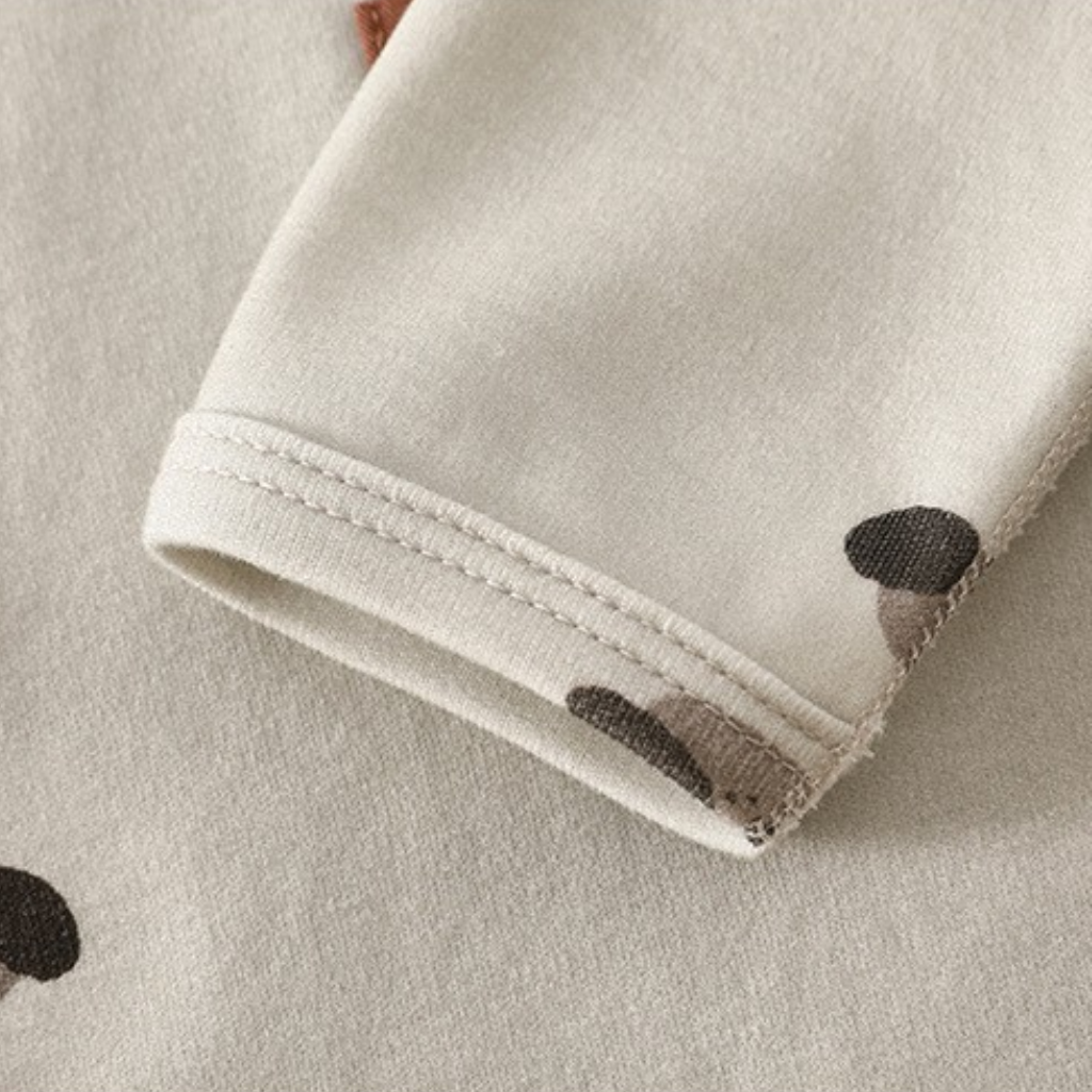 Warm Greige Long Sleeve Baby Bodysuit
