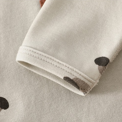 Warm Greige Long Sleeve Baby Bodysuit