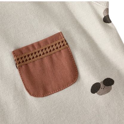 Warm Greige Long Sleeve Baby Bodysuit