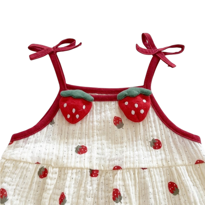 Strawberry Sleeveless Baby Bodysuit