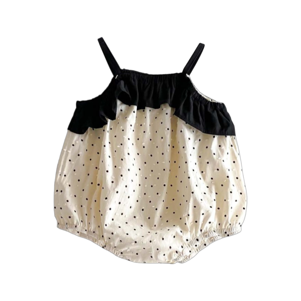 Ivory Black Polka Dot Baby Bodysuit
