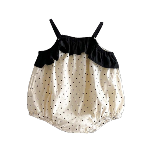 Ivory Black Polka Dot Baby Bodysuit