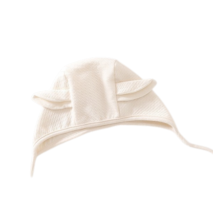 Cream Bunny-Ear Baby Hat