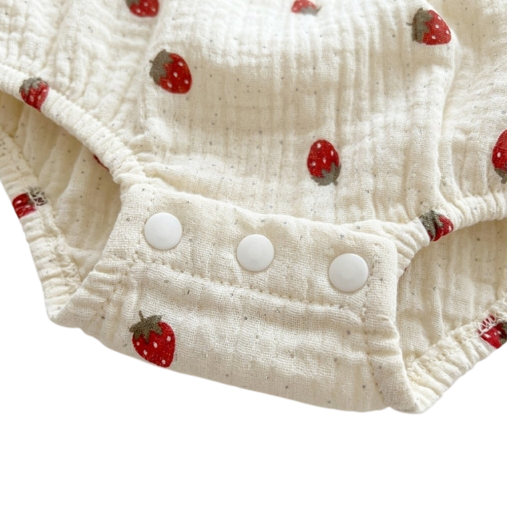 Strawberry Sleeveless Baby Bodysuit