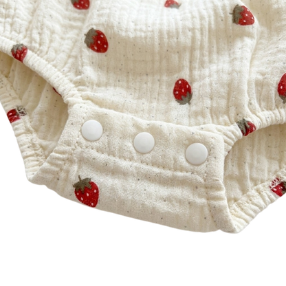 Strawberry Sleeveless Baby Bodysuit