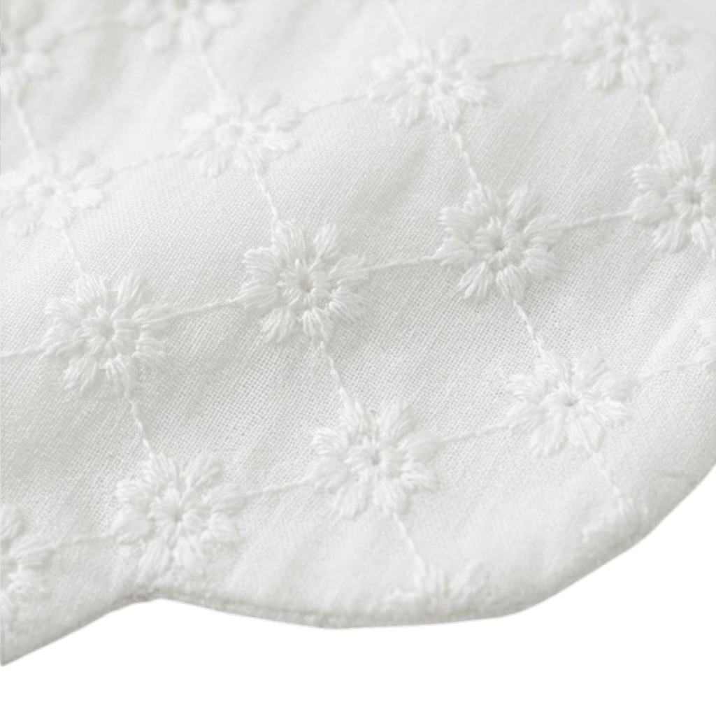 Floral Embroidered Baby Bib styled product image
