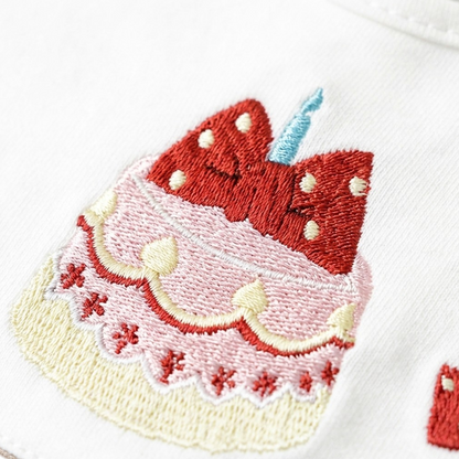 Bow Birthday Cake Baby Bib styled product image