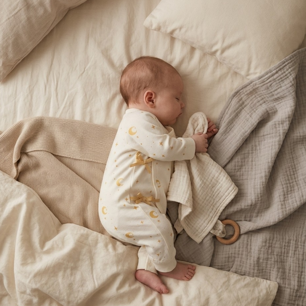 Star and Moon Baby Bodysuit styled product image