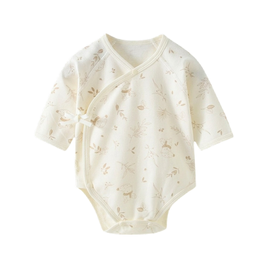 Leaf Sleeping Bear Baby Bodysuit