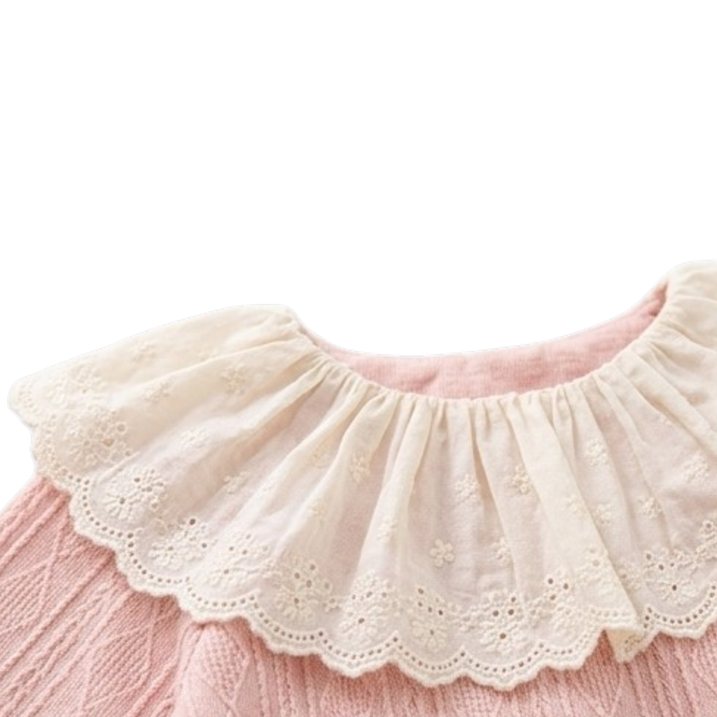 Pink Baby Bodysuit & Hat Set styled product image, view 2