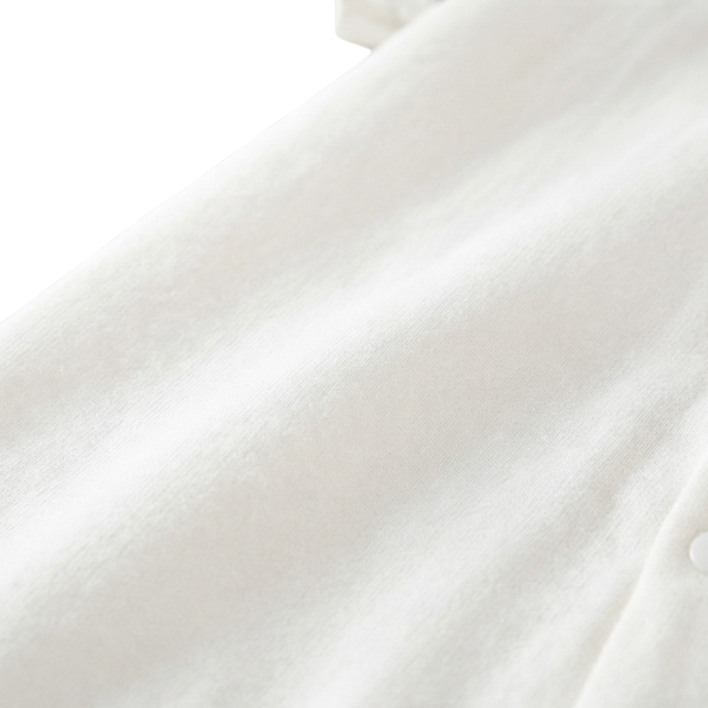 White Stripe-Trim Polo Baby Outfit