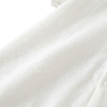 White Stripe-Trim Polo Baby Outfit