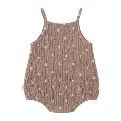 Cocoa Tiny-Floral Textured Sleeveless Baby Outfit