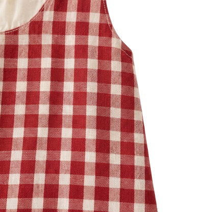 Red Gingham Baby Dress and Headscarf Set