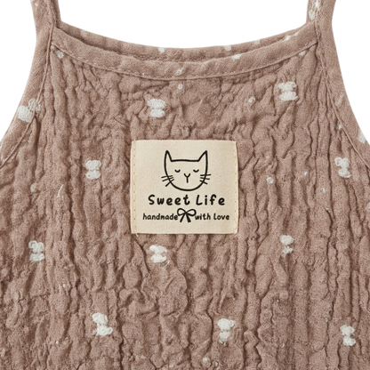 Cocoa Tiny-Floral Textured Sleeveless Baby Outfit