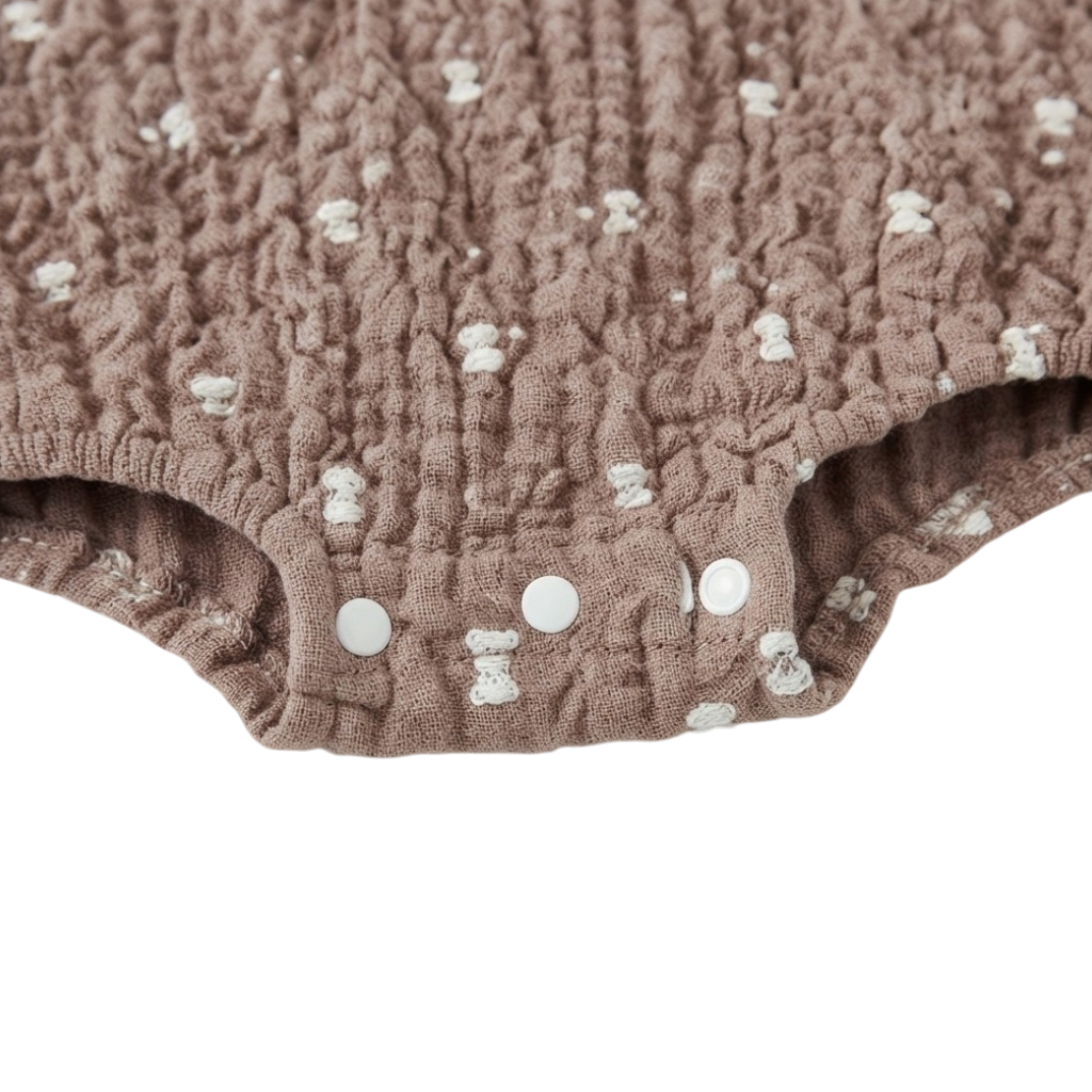 Cocoa Tiny-Floral Textured Sleeveless Baby Outfit