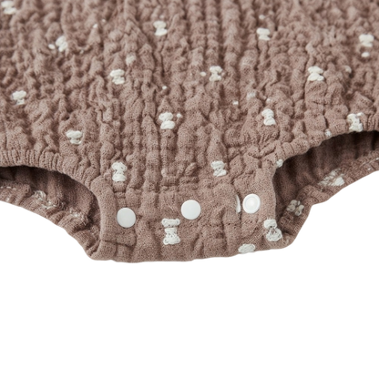 Cocoa Tiny-Floral Textured Sleeveless Baby Outfit