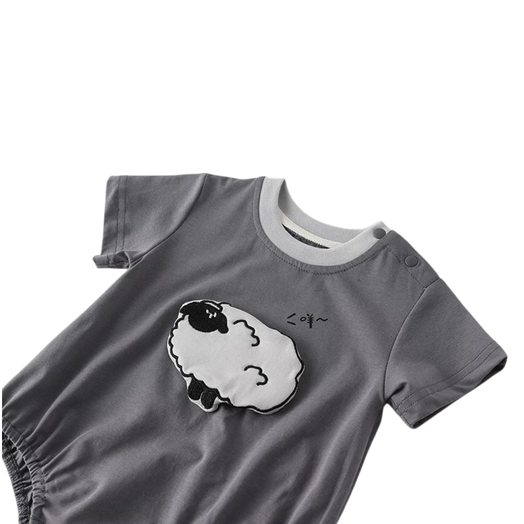 Grey Sheep Short-Sleeve Baby Bodysuit