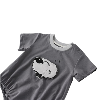 Grey Sheep Short-Sleeve Baby Bodysuit