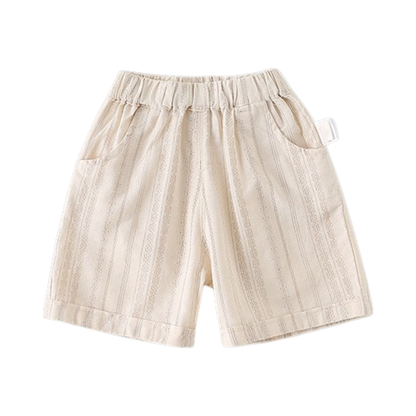 Cream Stripe Vest and Shorts Baby Set