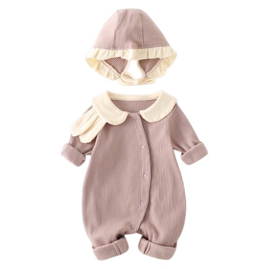Pink Bunny Baby Romper Set