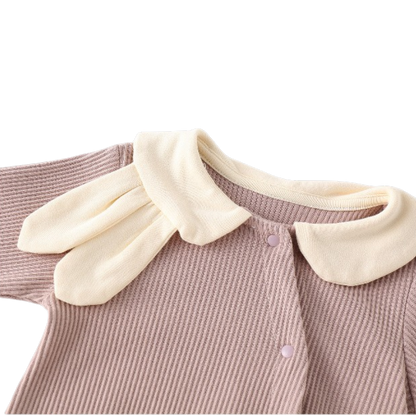 Pink Bunny Baby Romper Set