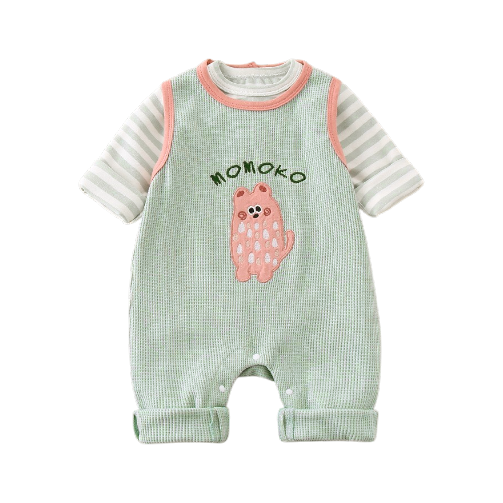 Powder Green Little Monster Baby Outfit Set