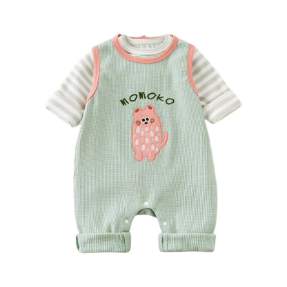 Powder Green Little Monster Baby Outfit Set