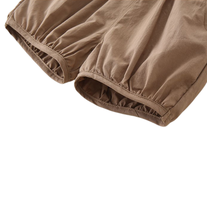 Brown Elephant Tank Top and Shorts Baby Set