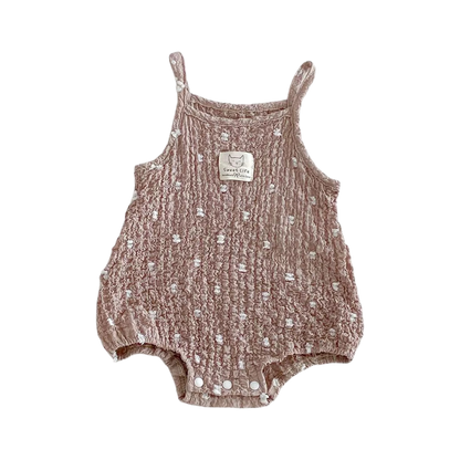Cocoa Tiny-Floral Textured Sleeveless Baby Outfit