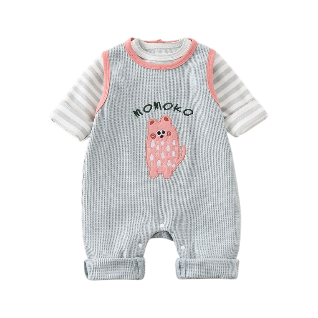 Powder Blue Little Monster Baby Outfit Set