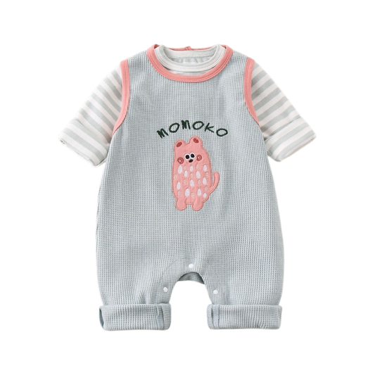 Powder Blue Little Monster Baby Outfit Set