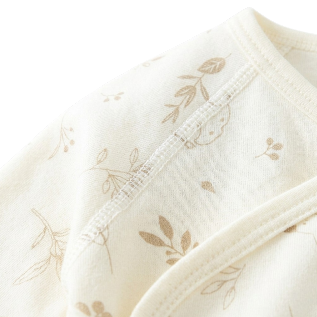 Leaf Sleeping Bear Baby Bodysuit