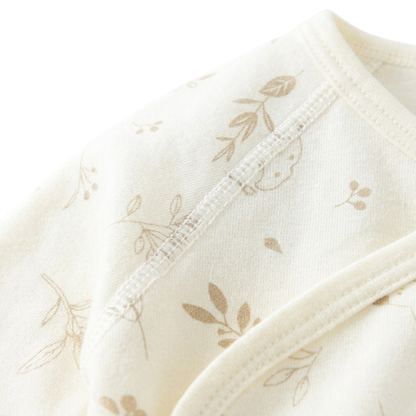 Leaf Sleeping Bear Baby Bodysuit