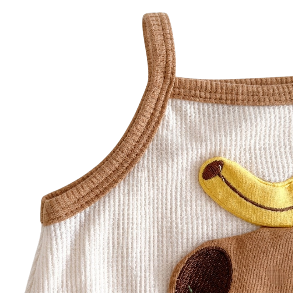 Bear & Banana Sleeveless Baby Bodysuit