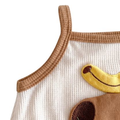 Bear & Banana Sleeveless Baby Bodysuit