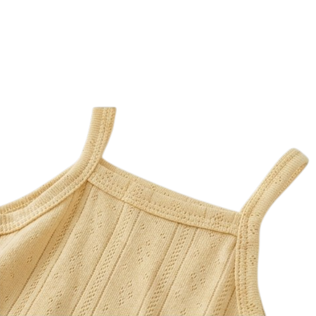 Yellow Sleeveless Baby Bodysuit