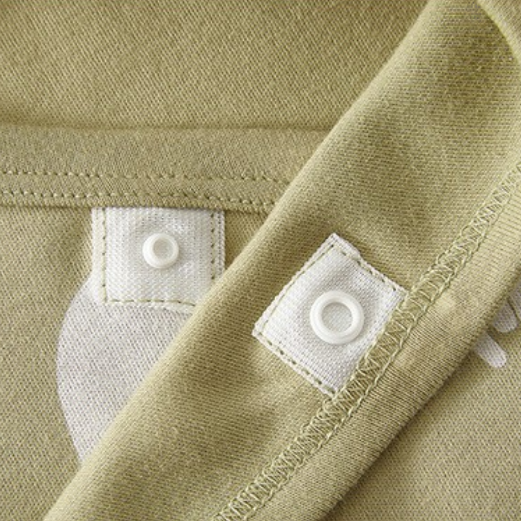 Sage Cat Wrap Long-Sleeve Baby Bodysuit