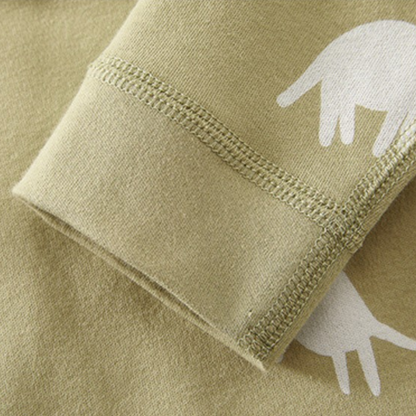 Sage Cat Wrap Long-Sleeve Baby Bodysuit