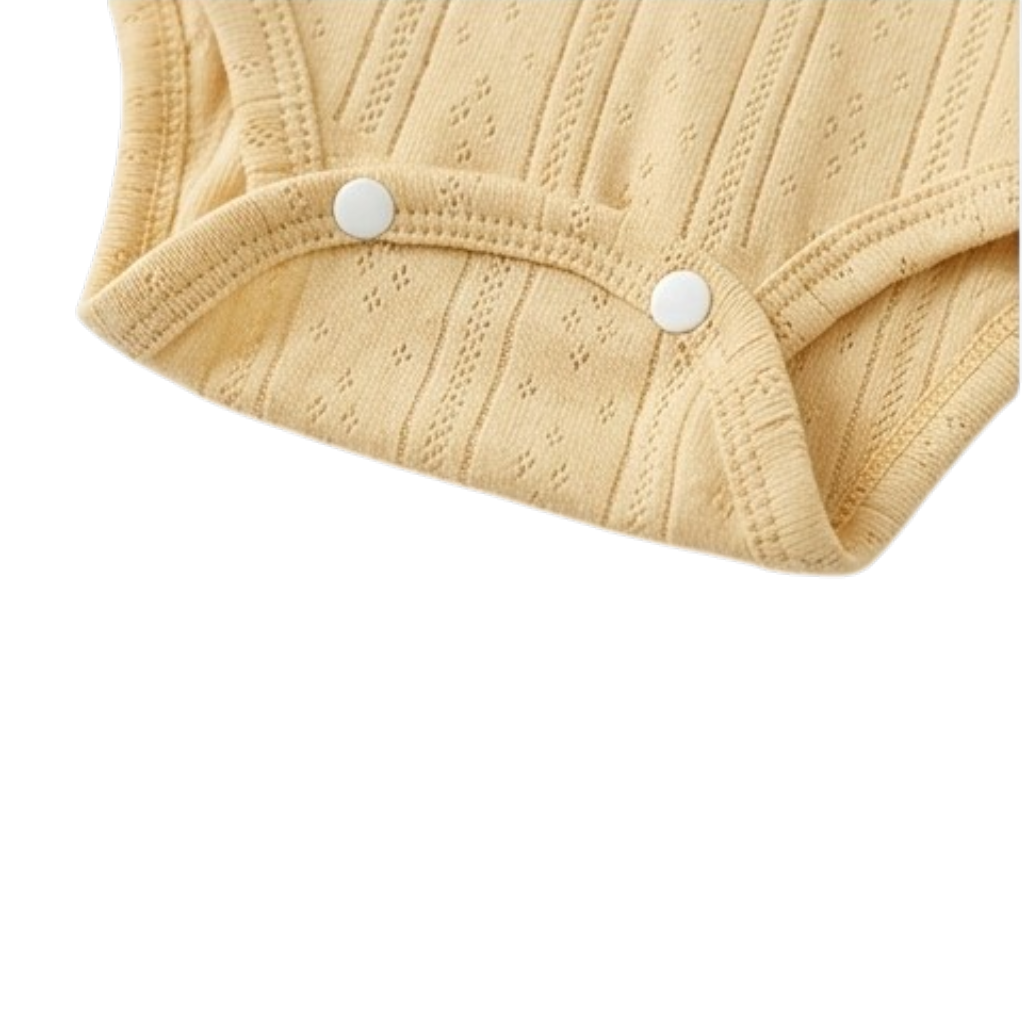 Yellow Sleeveless Baby Bodysuit
