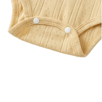 Yellow Sleeveless Baby Bodysuit